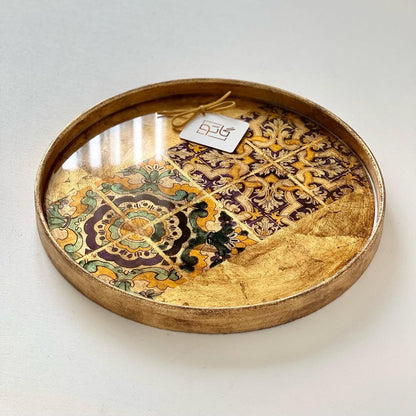 Persian Tabaq : Round Wooden Tray inspired from Gulf
