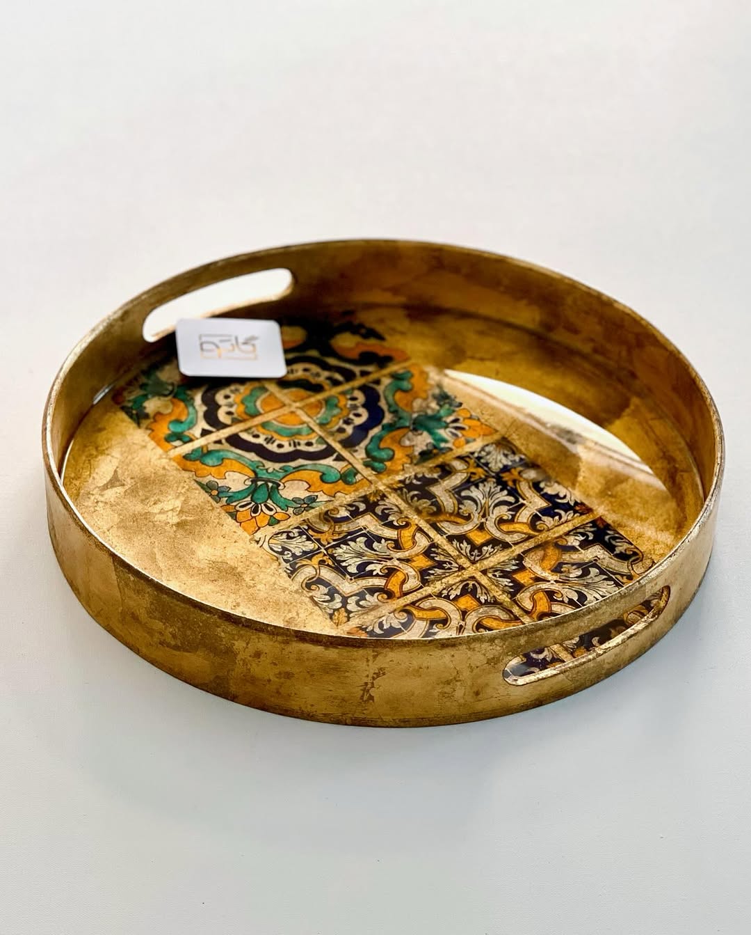 Persian Tabaq : Round Wooden Tray inspired from Gulf