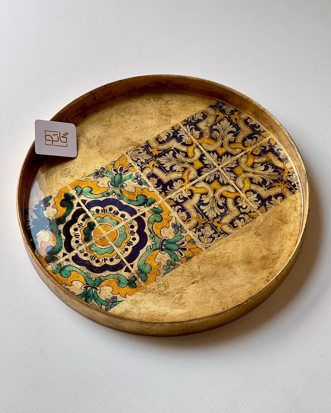 Persian Tabaq : Round Wooden Tray inspired from Gulf